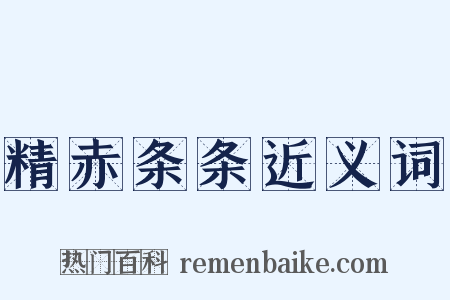 精赤条条近义词是什么意思的图片